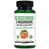 Siberian Green 5 Mushrooms Complex- 60 Vegan Capsules