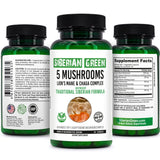 Siberian Green 5 Mushrooms Complex- 60 Vegan Capsules