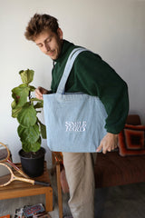 SMILE HARD DENIM TOTE