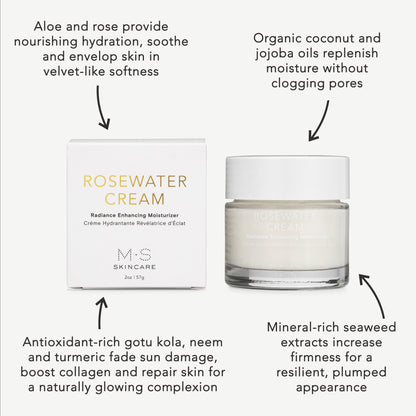 ROSEWATER CREAM | Radiance Enhancing Moisturizer by M.S. Skincare