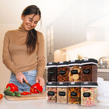 Cheer Collection Airtight Food Storage Containers - Set of 8 Identical 28oz Pantry Bins with Lids - Multiple Colors Available