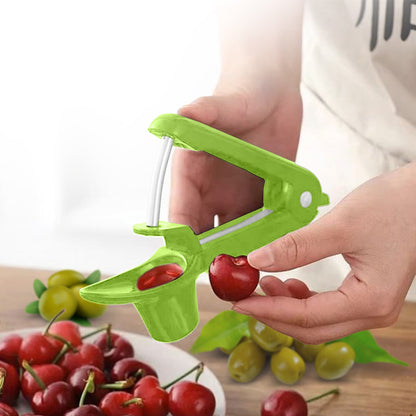 Cheer Collection Cherry and Olive Pitter – Effortless, One-Handed Pitting Tool for Cherries, Olives, and More