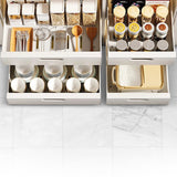 Cheer Collection Pull Out Organizer Drawers – Effortless Installation, Heavy-Duty Carbon Steel Slide-Out Shelves for Kitchen, Pantry, and Bathroom