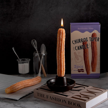 Churros Taper Scented Candles Set for Home Decoration Crafts Arts(2pcs/Pack)