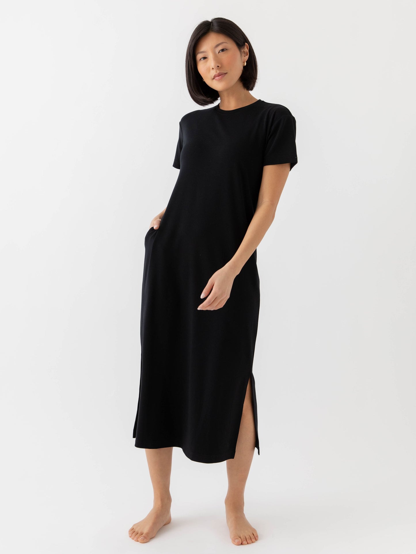 Women's Brushed Bamboo Midi Dress