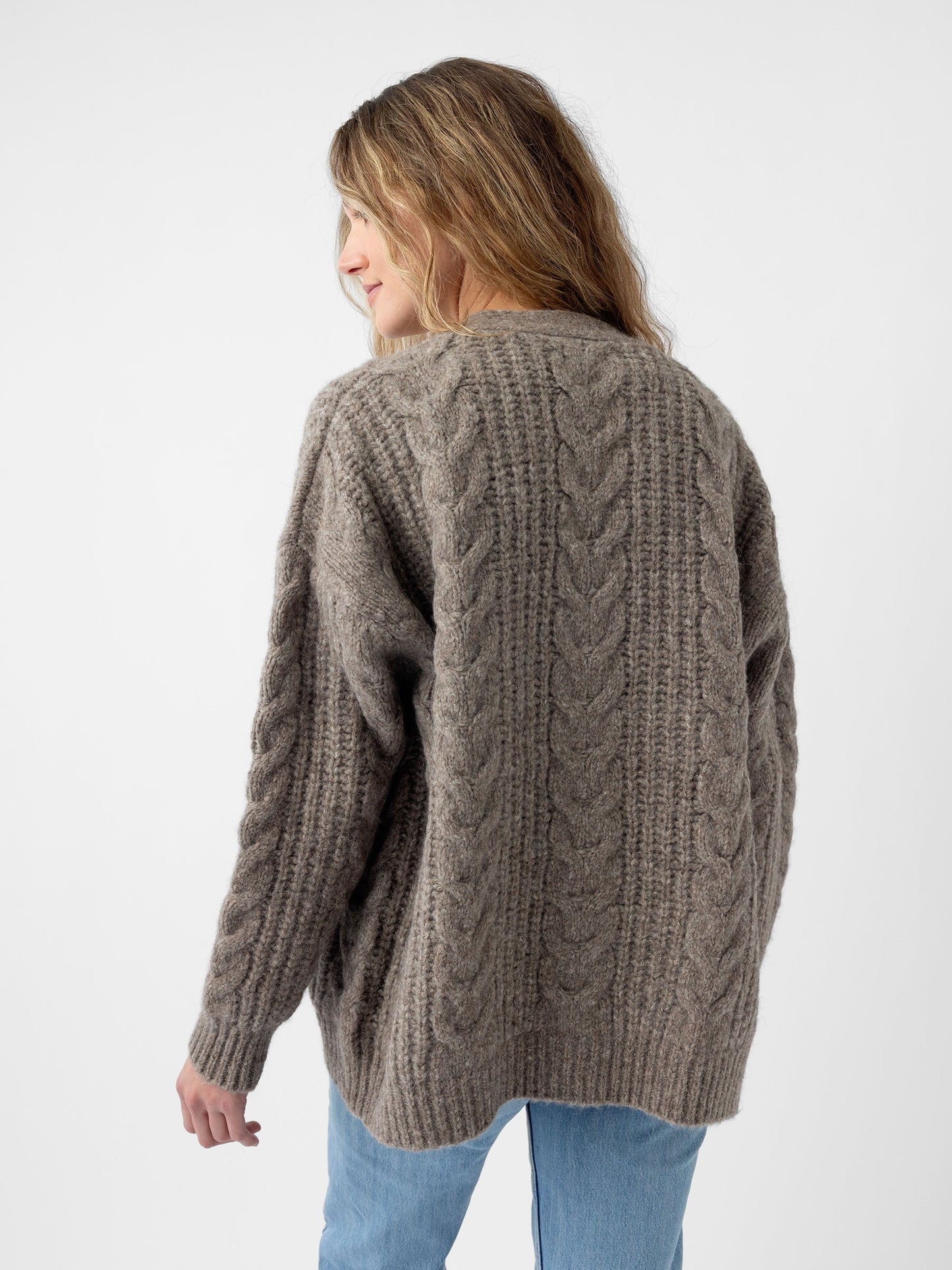 Oversized Cable Knit Cardigan