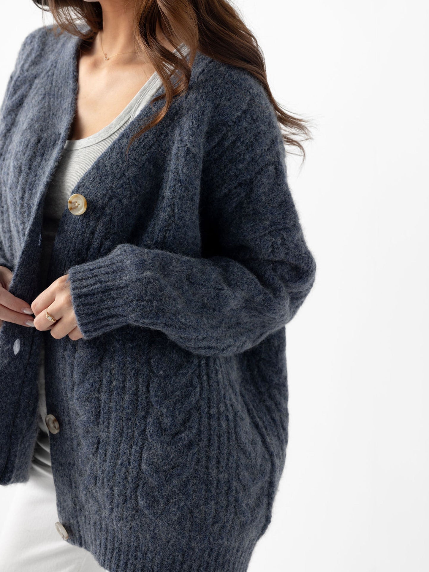 Oversized Cable Knit Cardigan