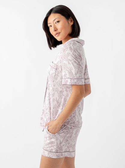 Women's Stretch-Knit Short Sleeve Bamboo Pajama Set