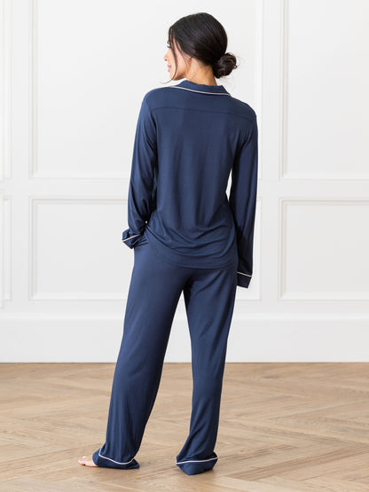 Women's Bamboo Stretch-Knit Long Sleeve Pajama Set