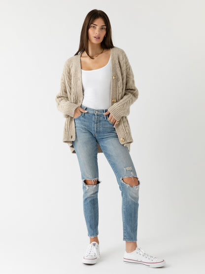 Oversized Cable Knit Cardigan