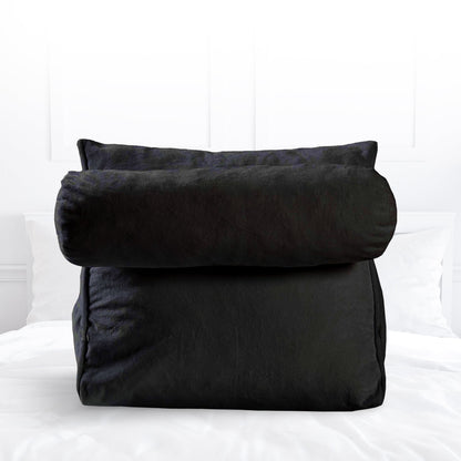 Cheer Collection Extra Large Wedge Shaped Reading and TV Pillow with Adjustable Neck Pillow