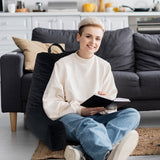 Cheer Collection Backrest Reading Pillow - Plush Fiber Filled TV and Gaming Pillow with Armrest