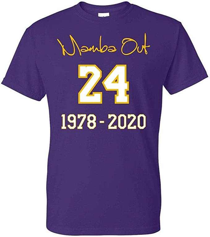 Kobe Mamba Out T-Shirt 24 Farewell Tribute Shirt Limited Edition - Large