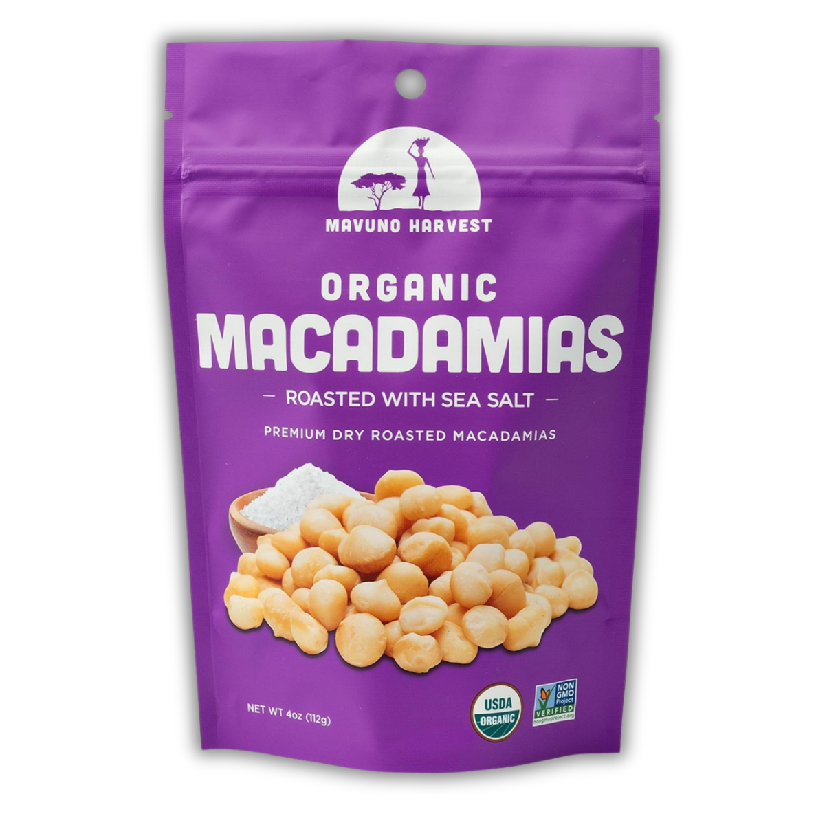 Organic Dry Roasted Macadamias with Sea Salt