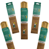 Tall Reusable Reed Straw Bundle - 5 Pack by Holy City Straw Company