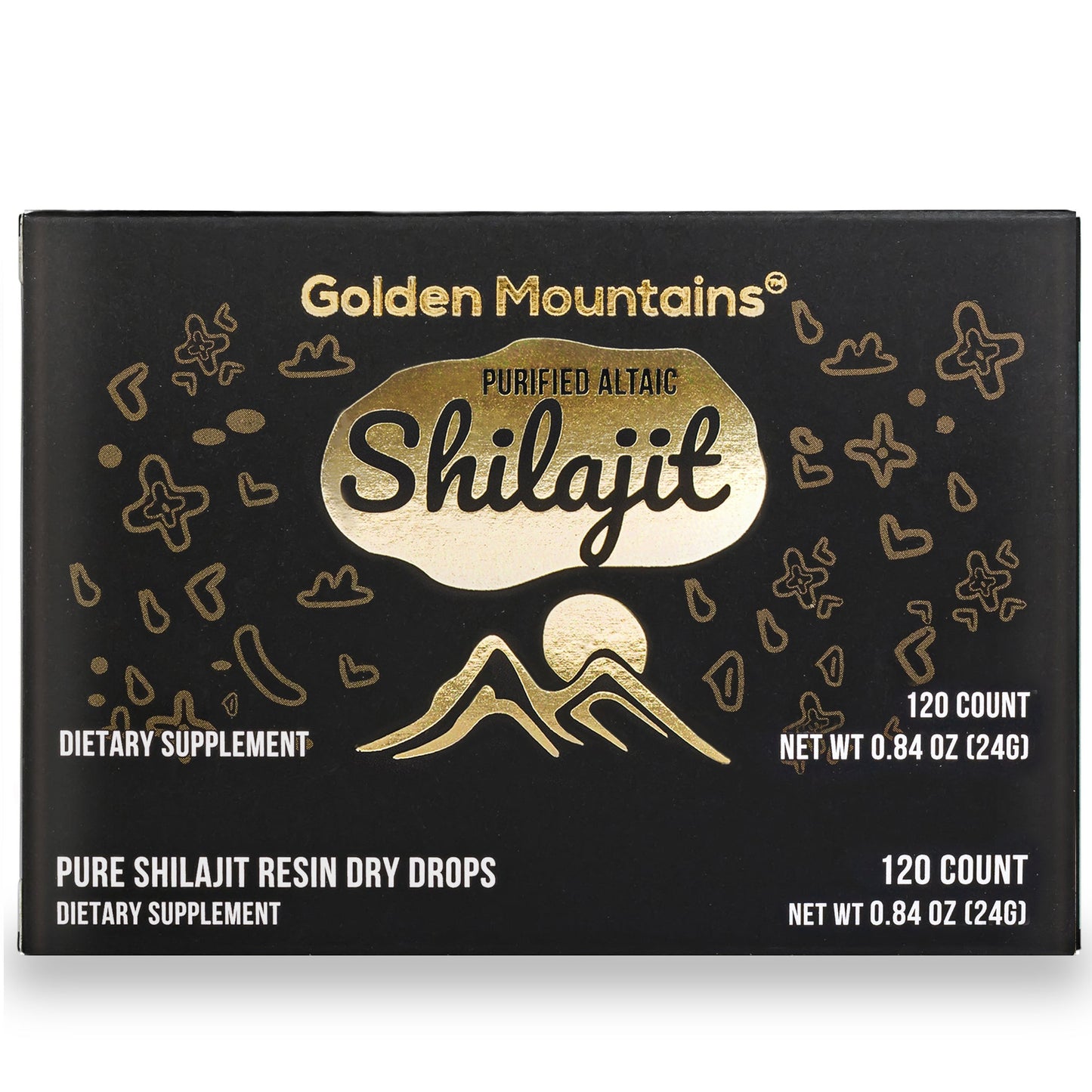 Shilajit 120 Dry Drops: Altai Golden Mountains Shilajit by Siberian Green