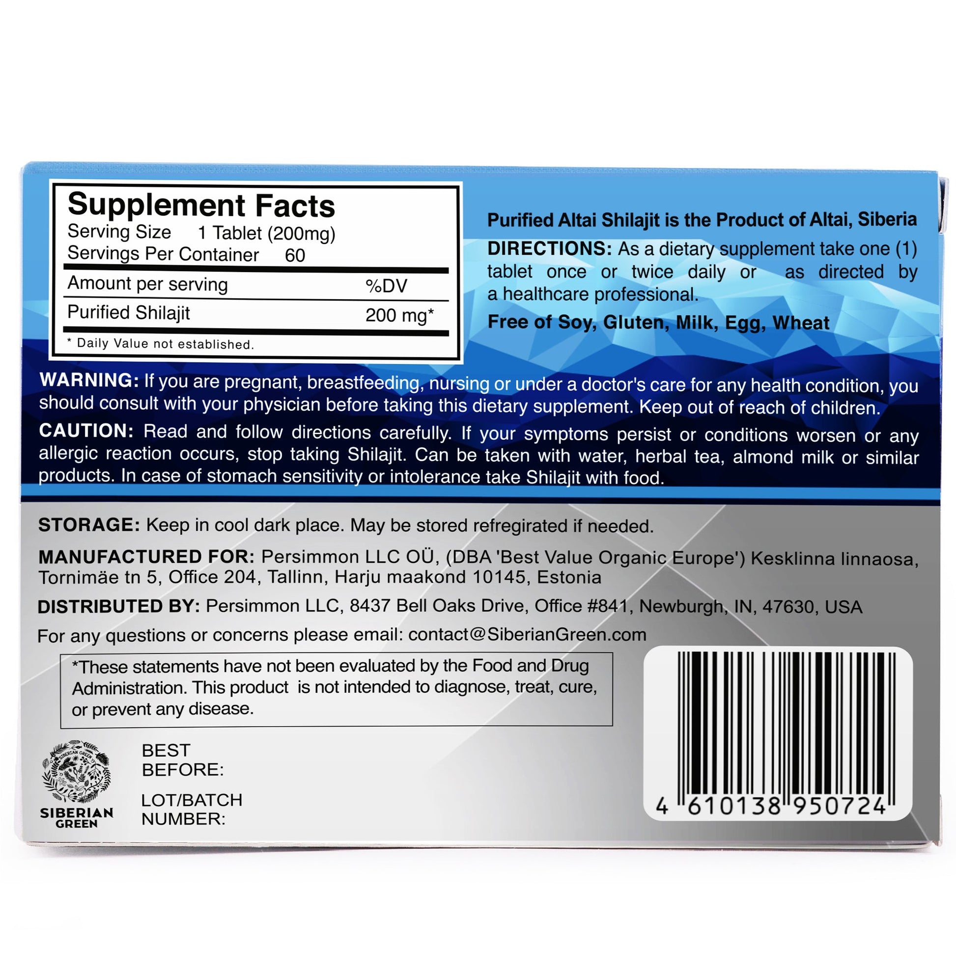 Blue Mountain Mumiyo Shilajit Tablets – 120 Count (2 x 60 Pack)