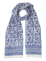 Bright Blue Abstract Scarf by Passion Lilie