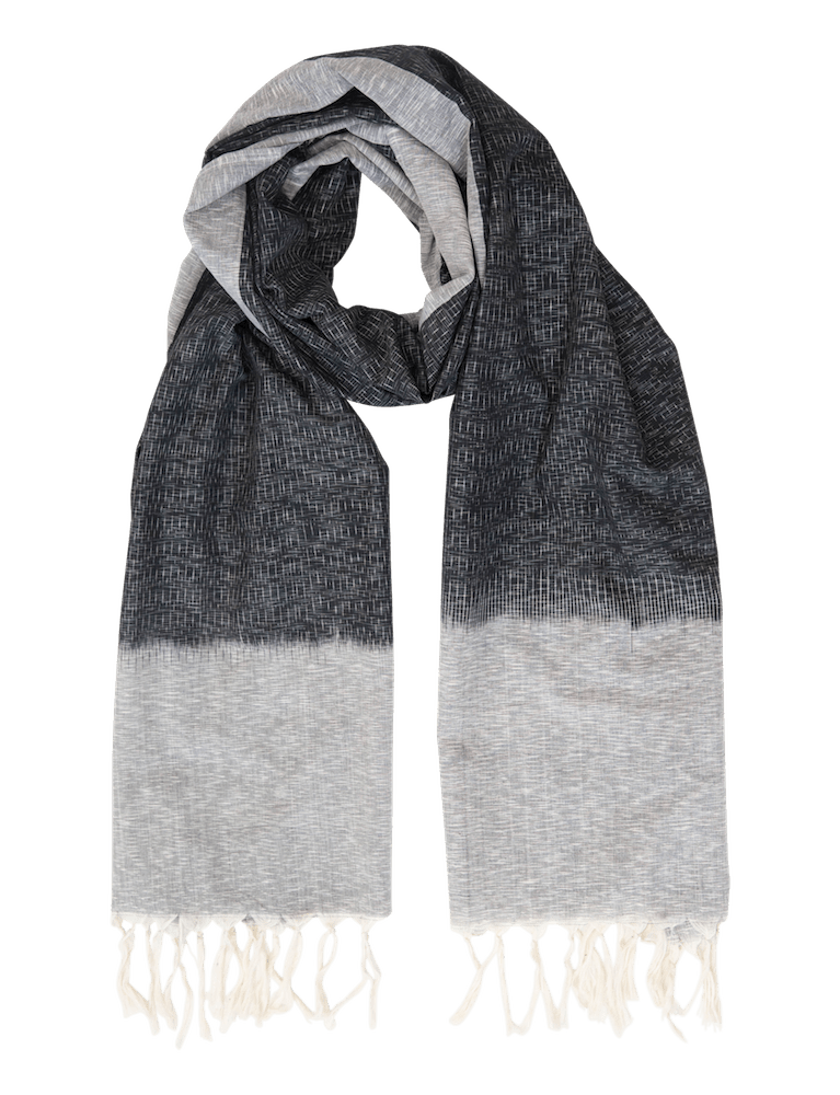 Black w/ Grey Timeless Scarf by Passion Lilie