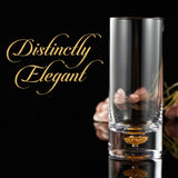 Berkware Lowball Whiskey Glasses with Unique Embedded Gold tone Flake Design