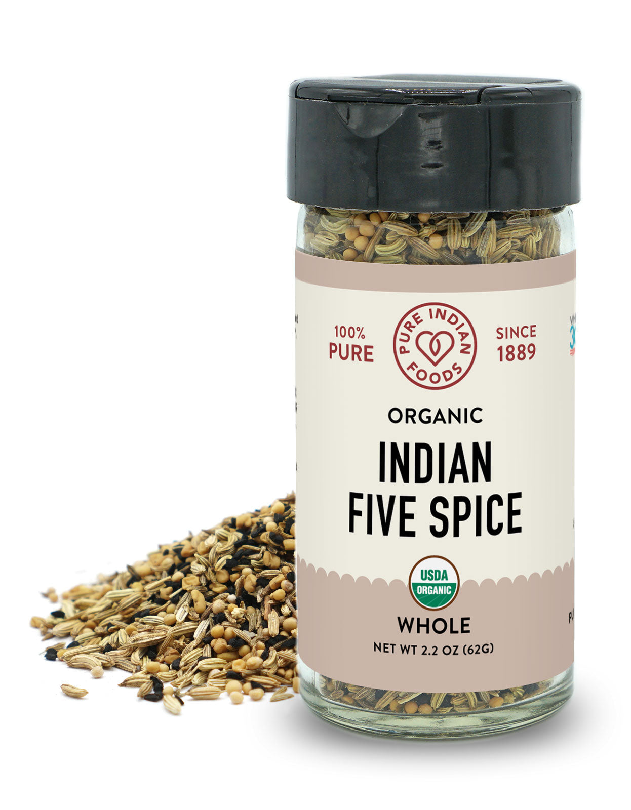 Indian Five Spice Blend (Panch Phoron), Certified Organic