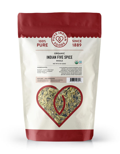 Indian Five Spice Blend (Panch Phoron), Certified Organic