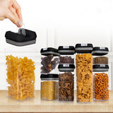 Cheer Collection Set of 7 Airtight Food Storage Containers plus Dry Erase Marker and Label - Multiple Colors Available