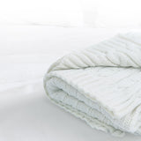Cheer Collection Knitted Throw Blanket, Soft Cable Knit 100% Acrylic Accent Throw - Ivory, 50" x 60"