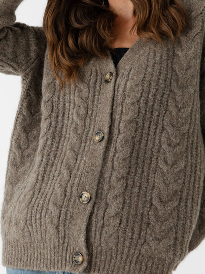 Oversized Cable Knit Cardigan