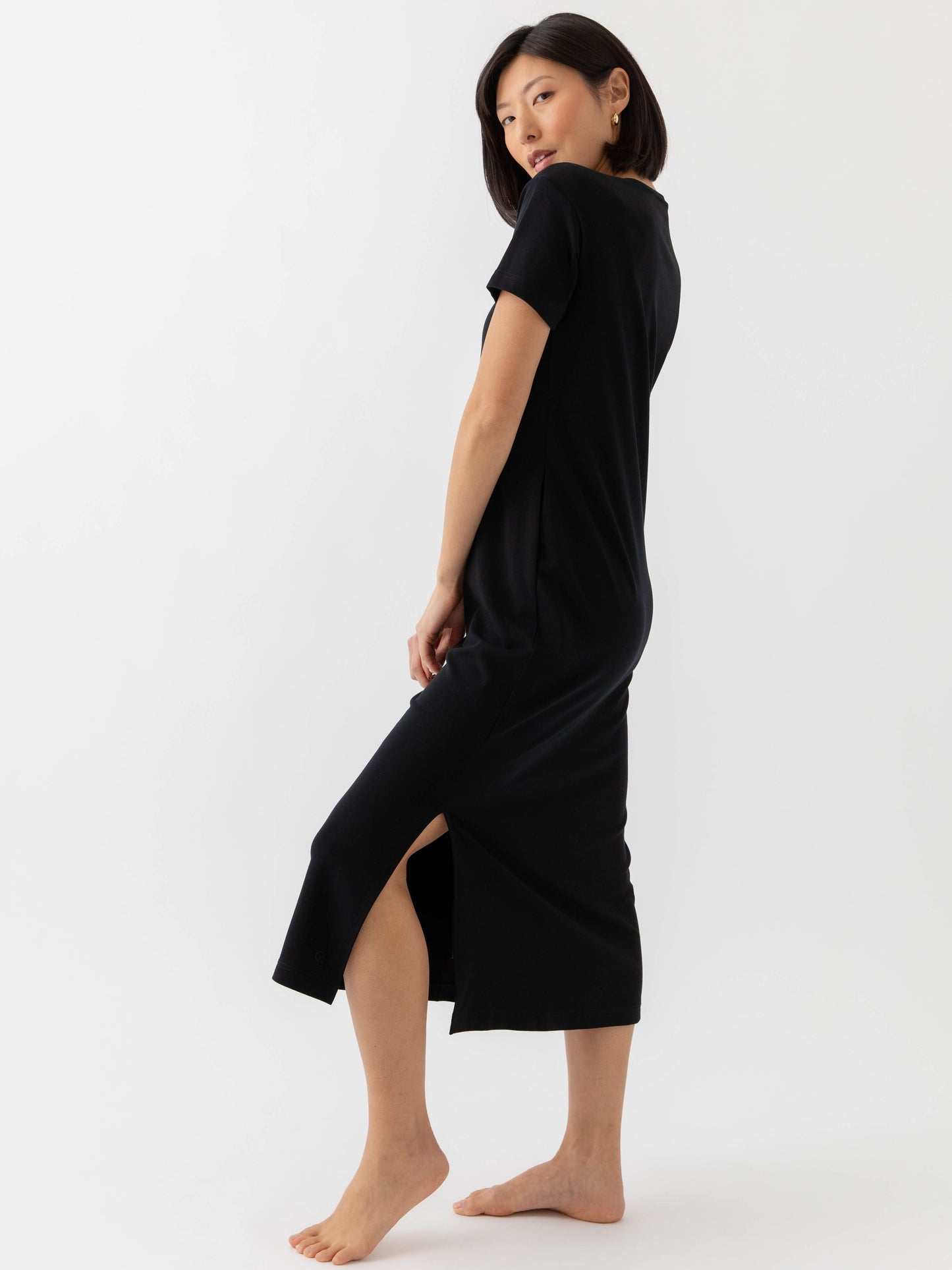 Women's Brushed Bamboo Midi Dress