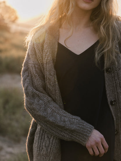 Oversized Cable Knit Cardigan