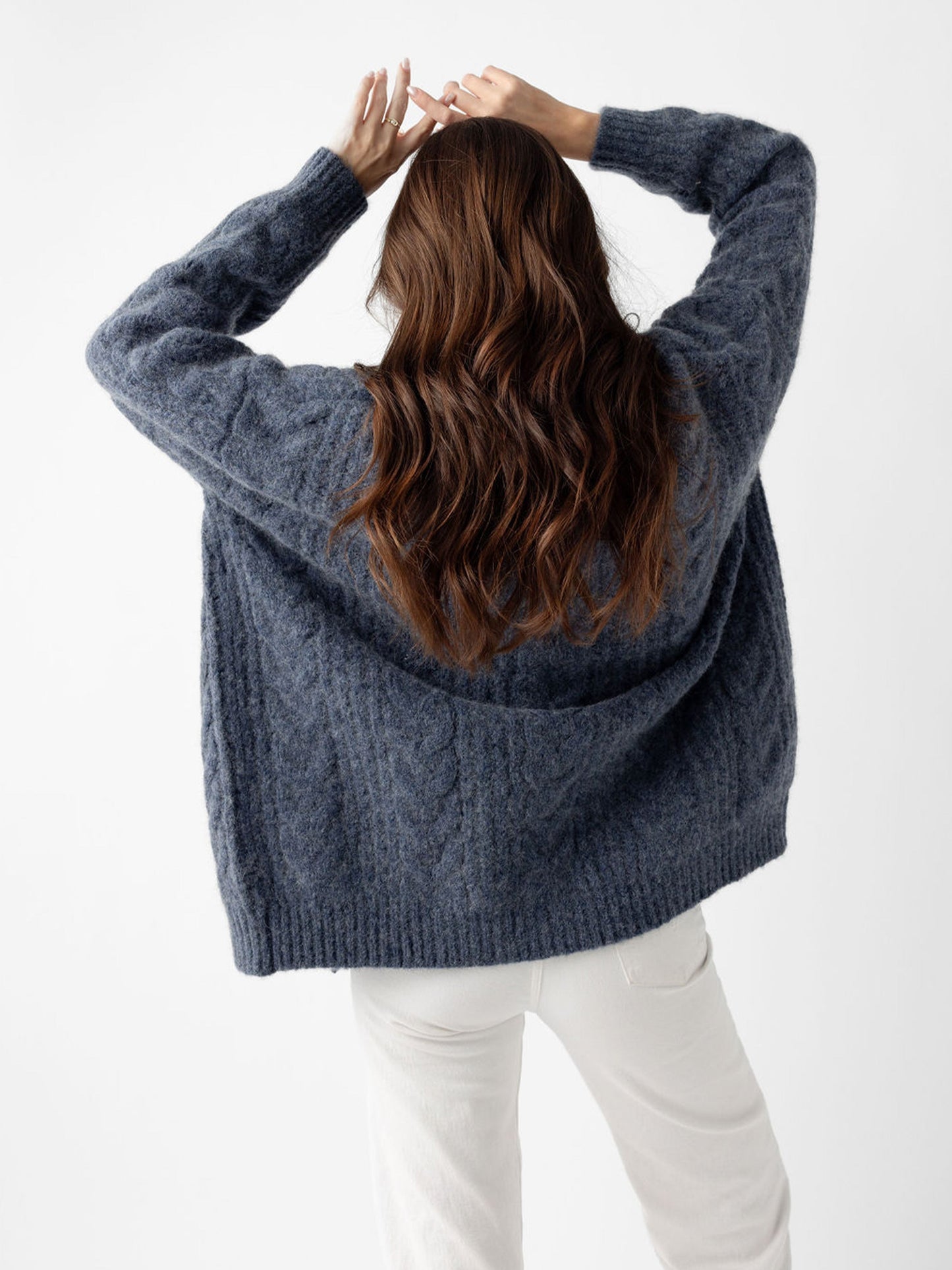 Oversized Cable Knit Cardigan