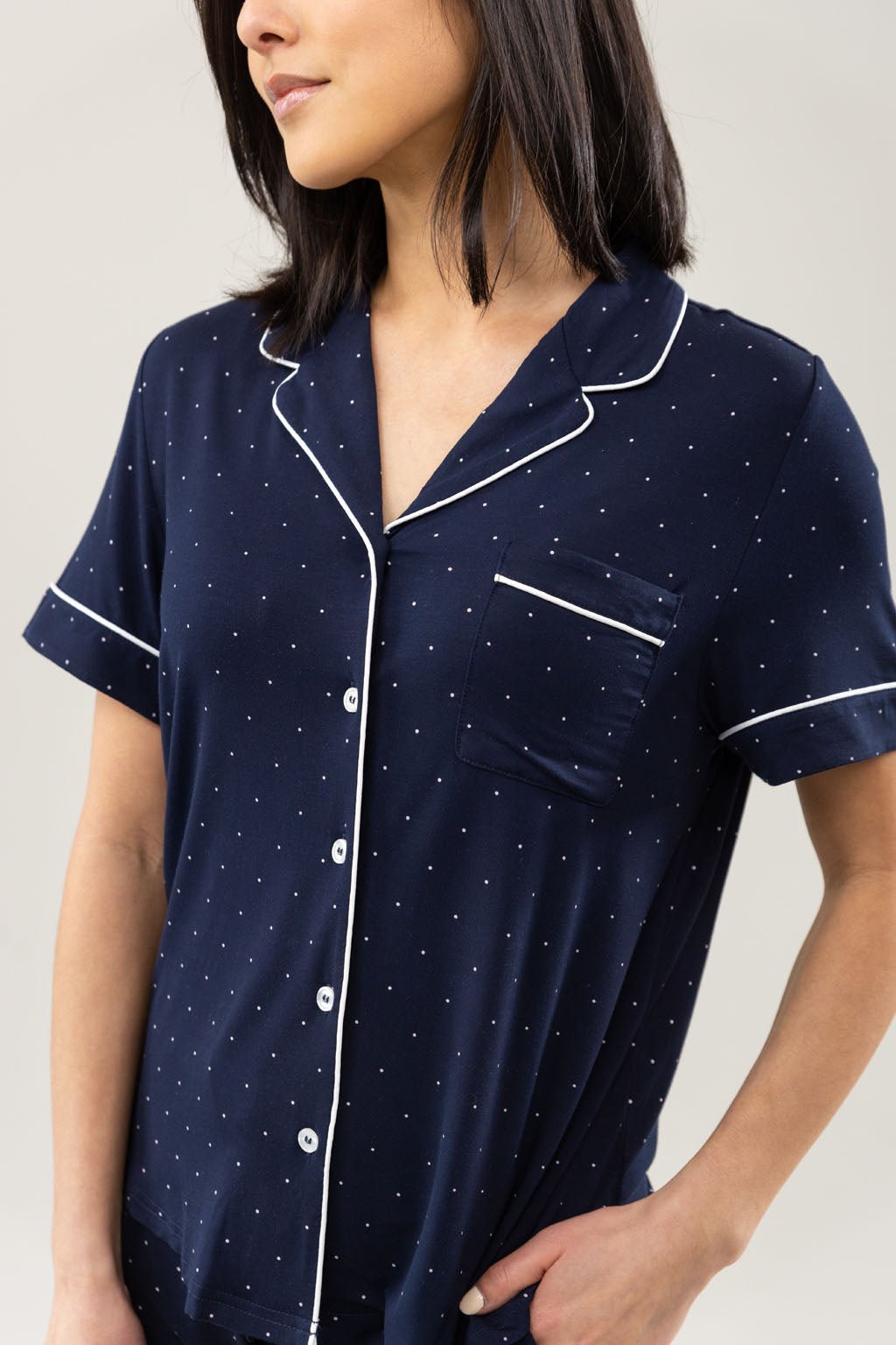 Women's Stretch-Knit Short Sleeve Bamboo Pajama Set