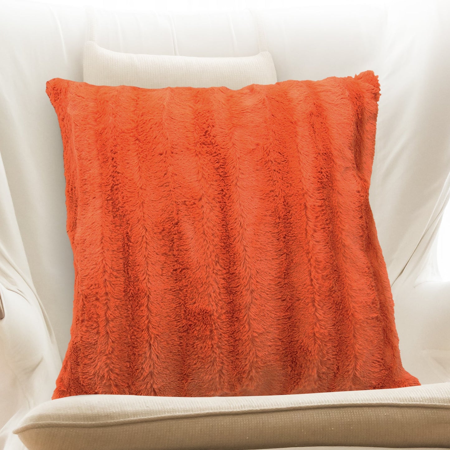 Cheer Collection Faux Fur Throw Pillow Cover - Multiple Colors & Sizes Available