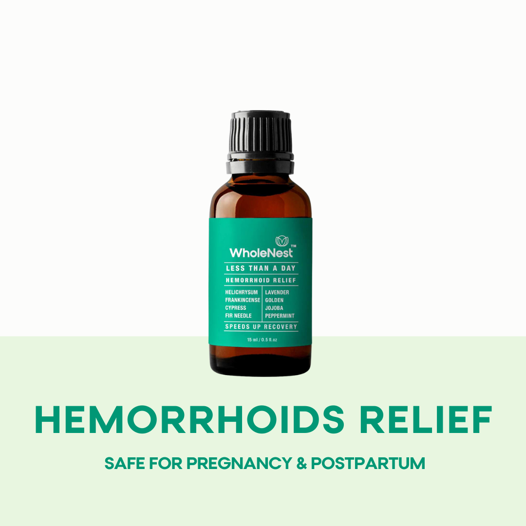 Hemorrhoids Pain Relief, Natural Alternative, Safe for Pregnancy & Postpartum - Less Than a Day WholeNest