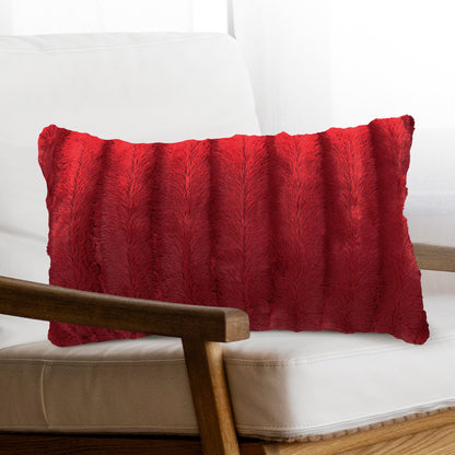 Cheer Collection Faux Fur Throw Pillow Cover - Multiple Colors & Sizes Available