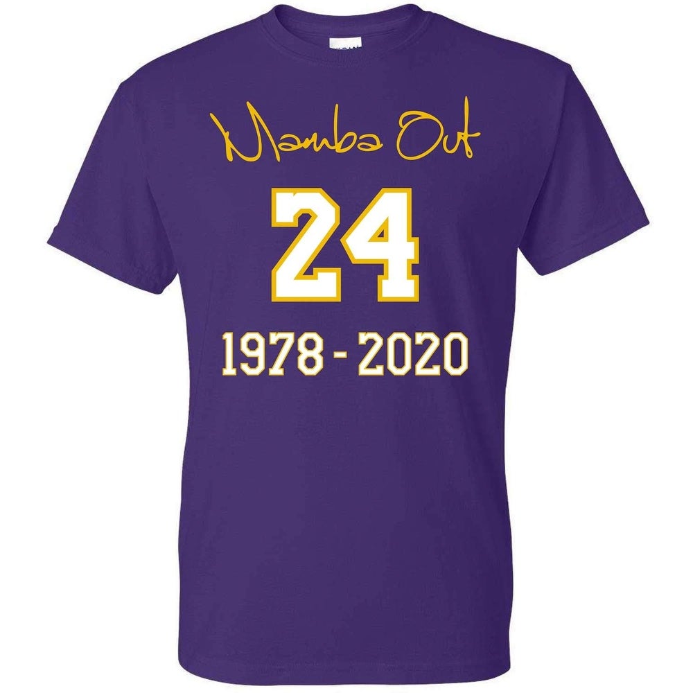 Kobe Mamba Out T-Shirt 24 Farewell Tribute Shirt Limited Edition - XXL