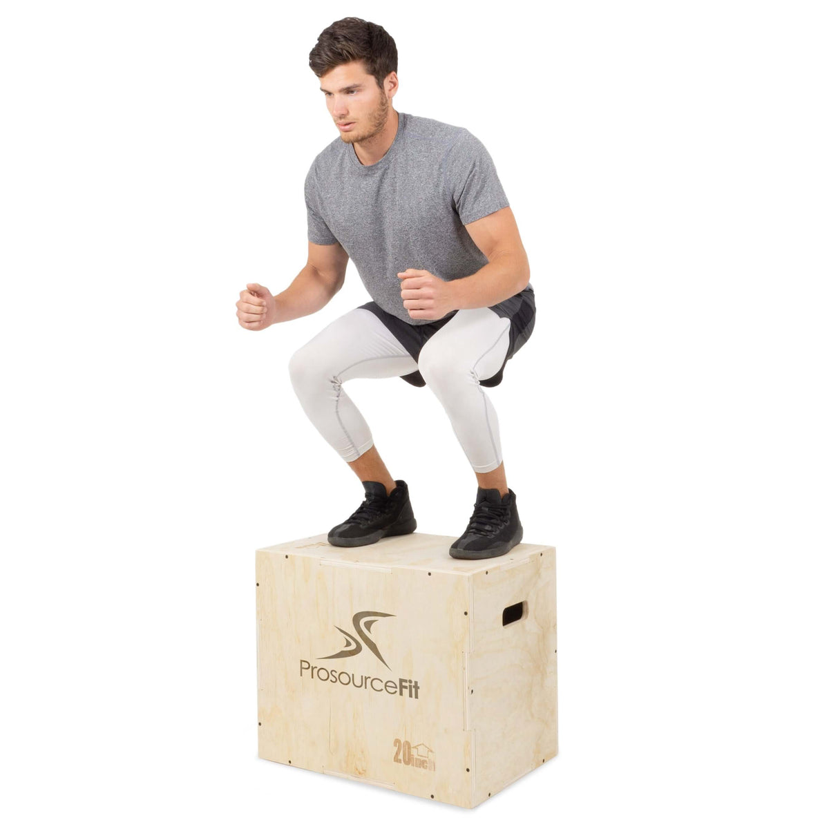 3-in-1 Wood Plyometric Jump Box for Cross Training Workouts by Jupiter Gear