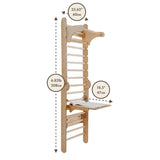 5in1: Wooden Swedish Wall / Climbing ladder for Children + Swing Set + Slide Board + Art Add-on by Goodevas