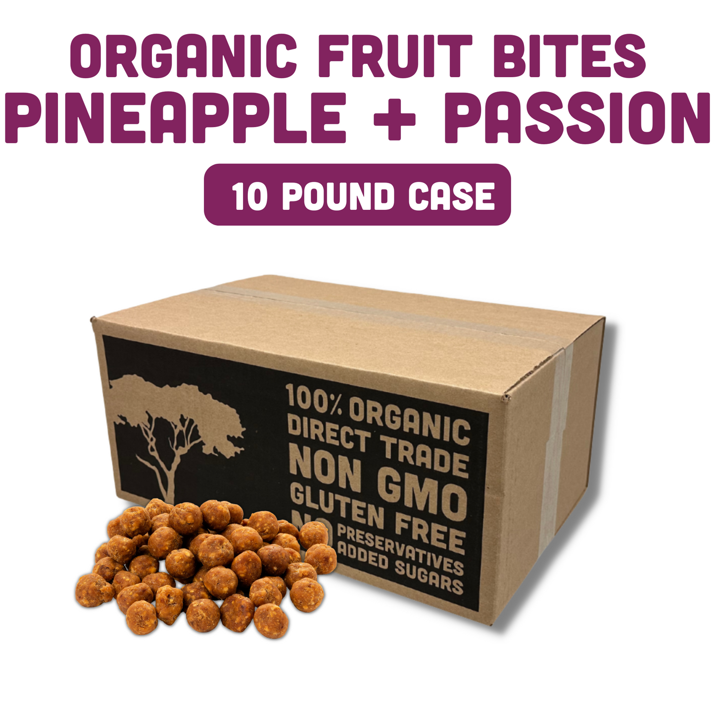 Organic Fruit Bites: Pineapple & Passionfruit