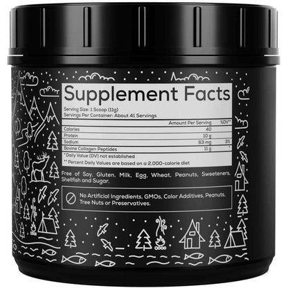 Grass-fed Collagen Peptides Powder, 16oz - Brazilian Bovine Sourced by Wild Foods