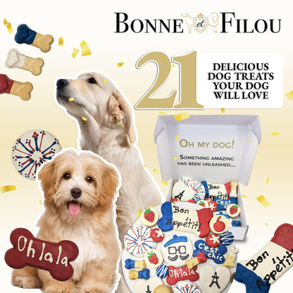 French Themed Dog Treats Gift Box