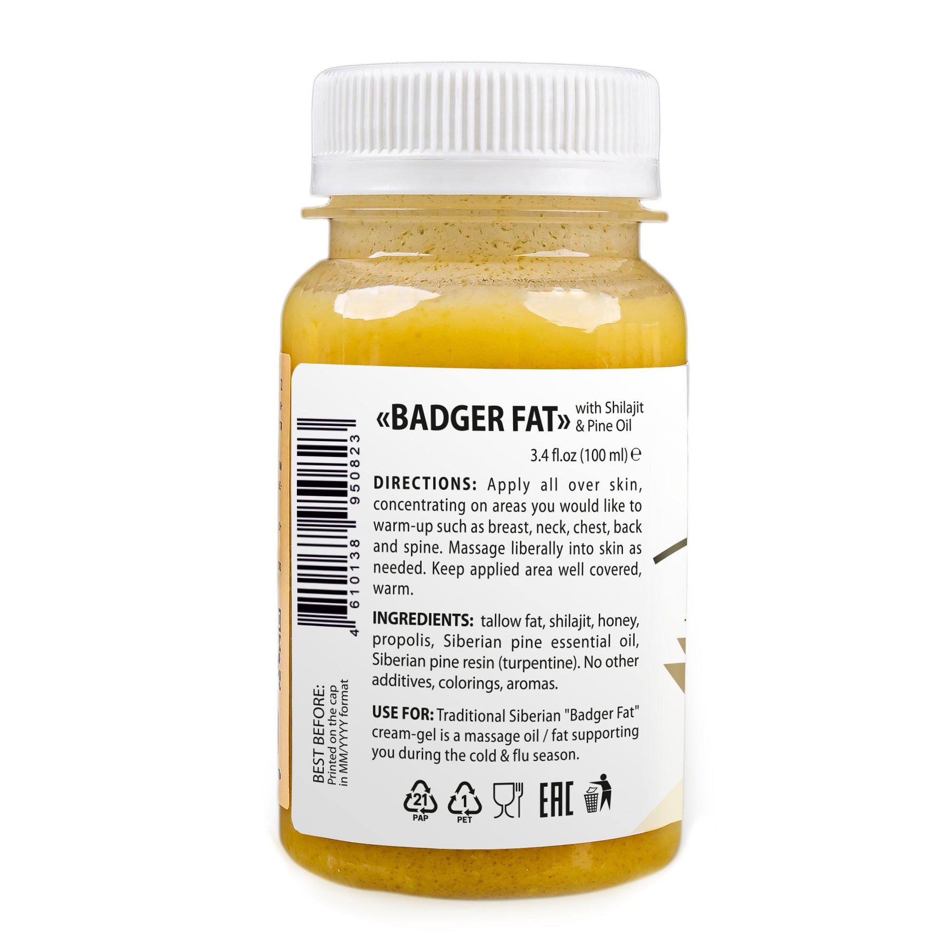 Badger Fat Cream-Gel with Altai Shilajit & Siberian Pine | 100ml