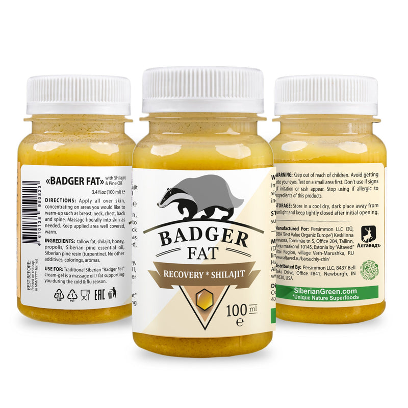 Badger Fat Cream-Gel with Altai Shilajit & Siberian Pine | 100ml
