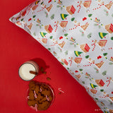 Kitsch x elf Satin Pillowcase in Periwinkle Christmas - Standard
