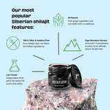 Pure Shilajit Resin with Spoon, High Nutritional Potency, Plant-Derived Trace Minerals & Fulvic Acid