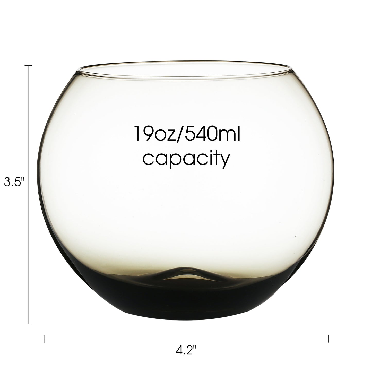 Berkware Set of 2 Sparkling Colored Stemless Wine Glass