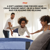 Cheer Collection Sensory Crash Pad Filled with Foam Blocks, Soft Foam Mat for Kids and Adults with Washable Cover, Giant Bean Bag with Vent Holes