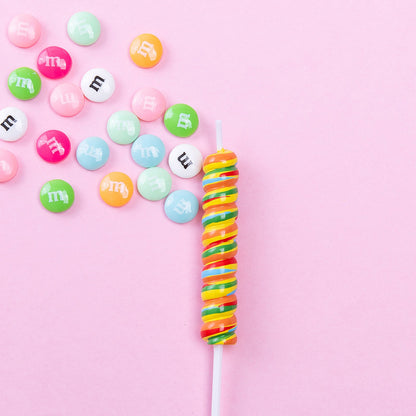 Colorful Lollipop Candy Cake Topper Candle