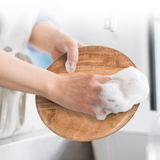 Cheer Collection Set of 4 Premium Teak Wood Dinner Plates – Rustic Elegance for Every Meal